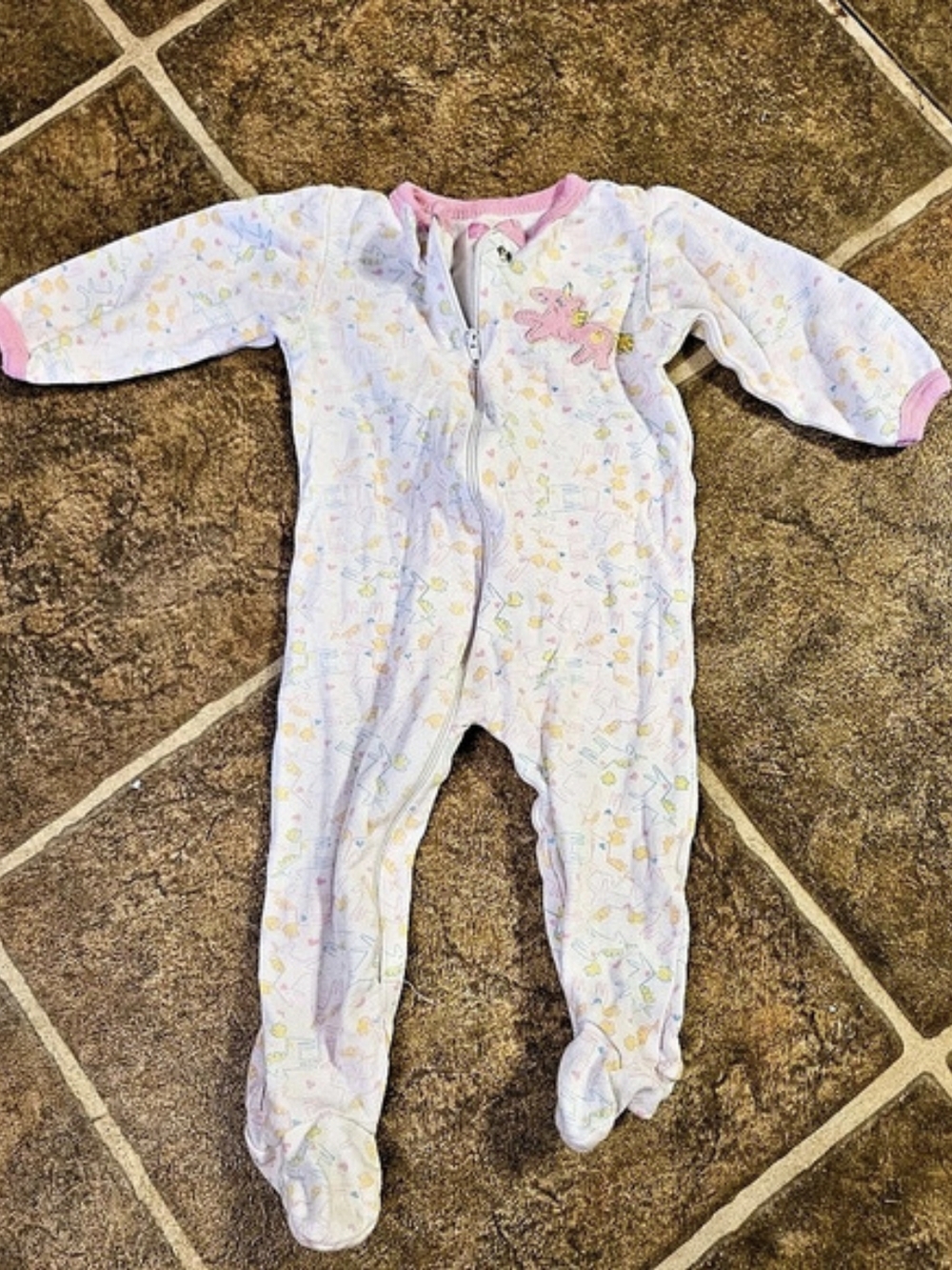 Swiggies Baby 6/9M Cotton Footed Sleeper NWT